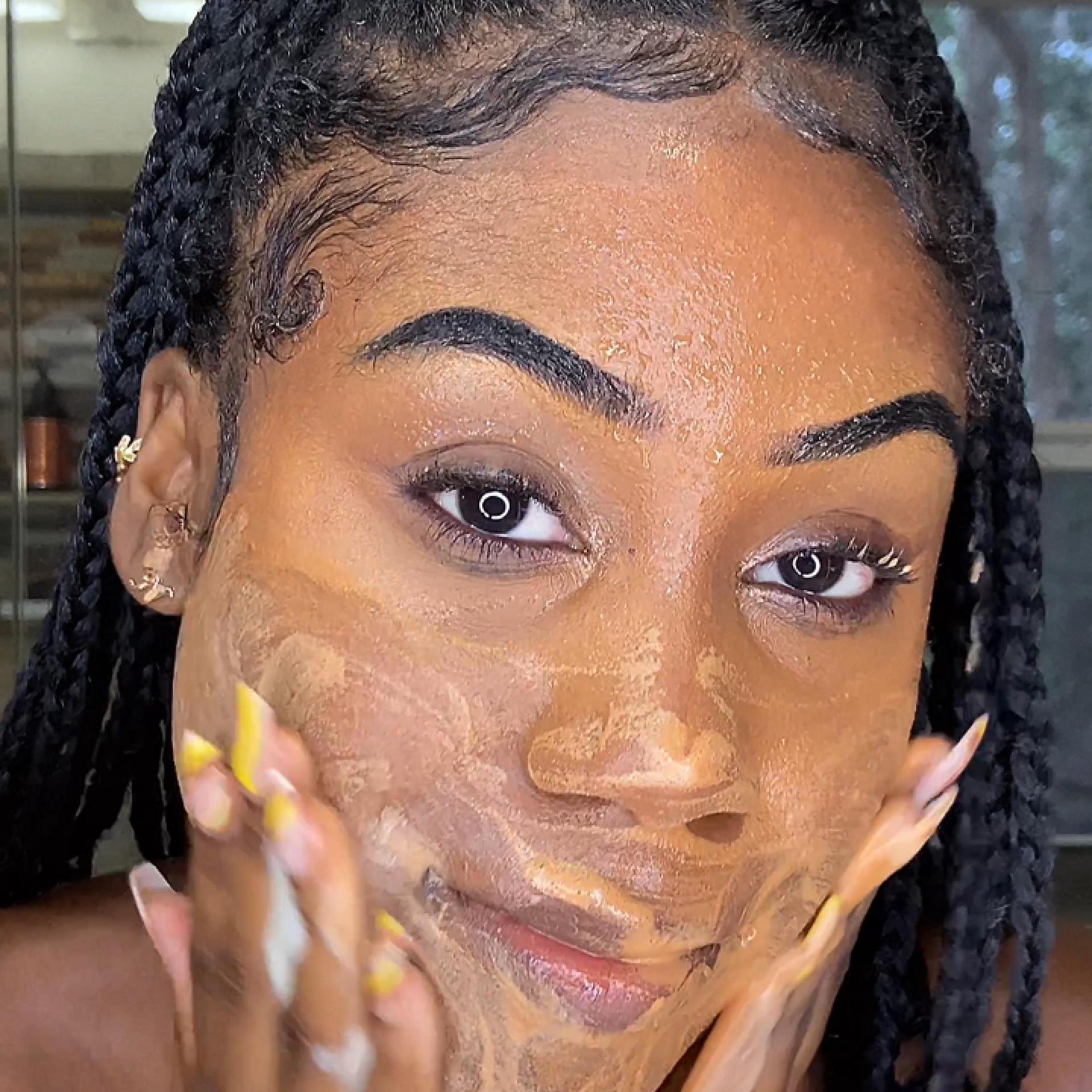 Foaming african black soap facial cleanser